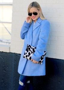 Topshop Coat, Blue Coat, Molly' Double Breasted Swing Coat, Swing Coat, Blue Swing Coat, Winter Coat