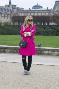 Asos, trench coat, pink coat, pink trench coat, pink jacket, ripped denim, tory burch, paris, Dallas Blogger