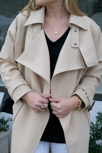 Trench Coat, Chicwish, Basics, Neutrals, Coat, Winter wear, OTK Boots, Over the knee boots, White Jeans, Winter White, Closet staples, Closet basics