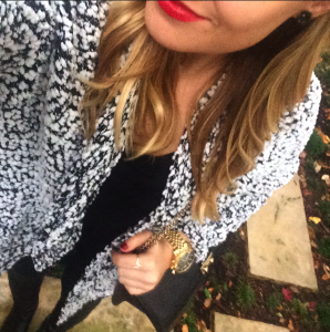 Black and white, Oversized Sweater, Nordstrom, Over the knee Boots