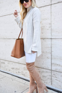 White-Cable-Knit-Sweater, White-Jeans, Tory-Burch-tote, Over-the-knee-boots, Nordstrom-sweater, Nordstrom-Womens