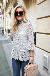 Chicwish, Chicwish-top, Lace-top, Chanel-Handbag, Ripped-Jeans, Stuart-Weitzman-Sandals