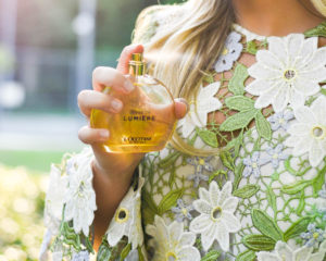 L'Occitane-TERRE-DE-LUMIÈRE, Floral-dress, spring-dress, gucci-handbag, neiman-marcus-handbag,