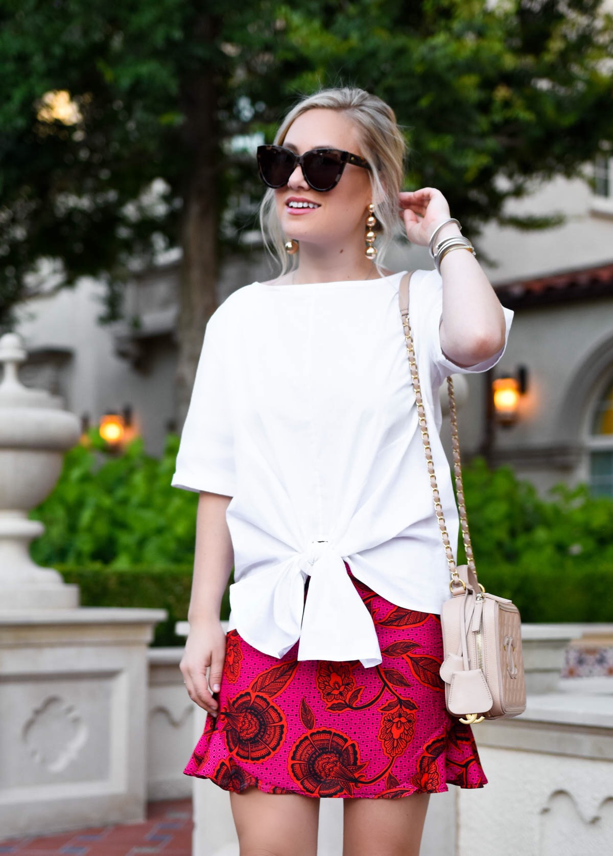 tie-front-blouse, nordstrom-half-yearly-sale, nordstrom-skirts, summer-outfit-inspo