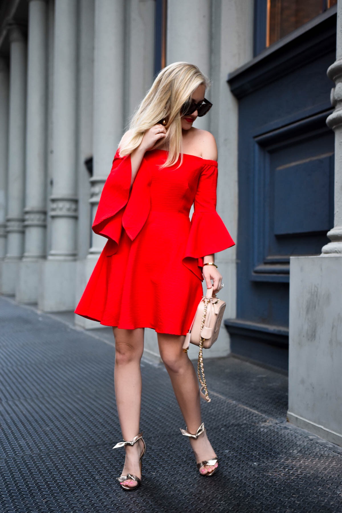 Red Off The Shoulder Dress