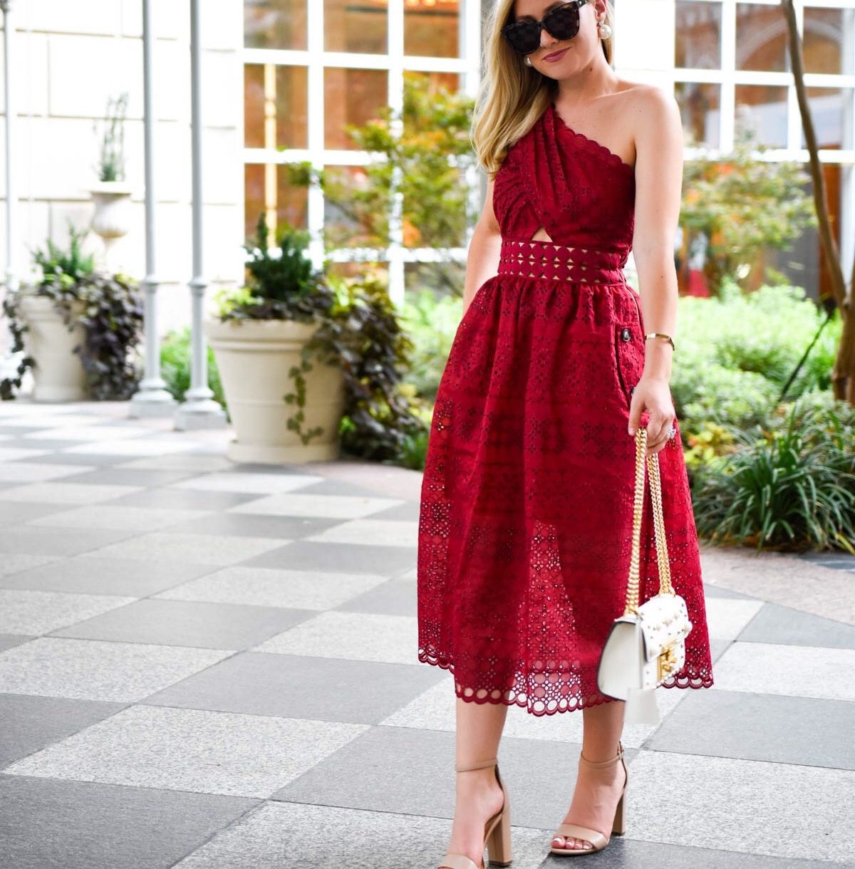 The Perfect Event Dress For Fall: One Shoulder Midi Dress