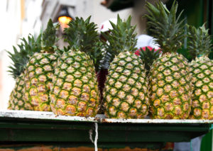 Pineapples, pineapple stand, cartagena, cartagena fruit stand