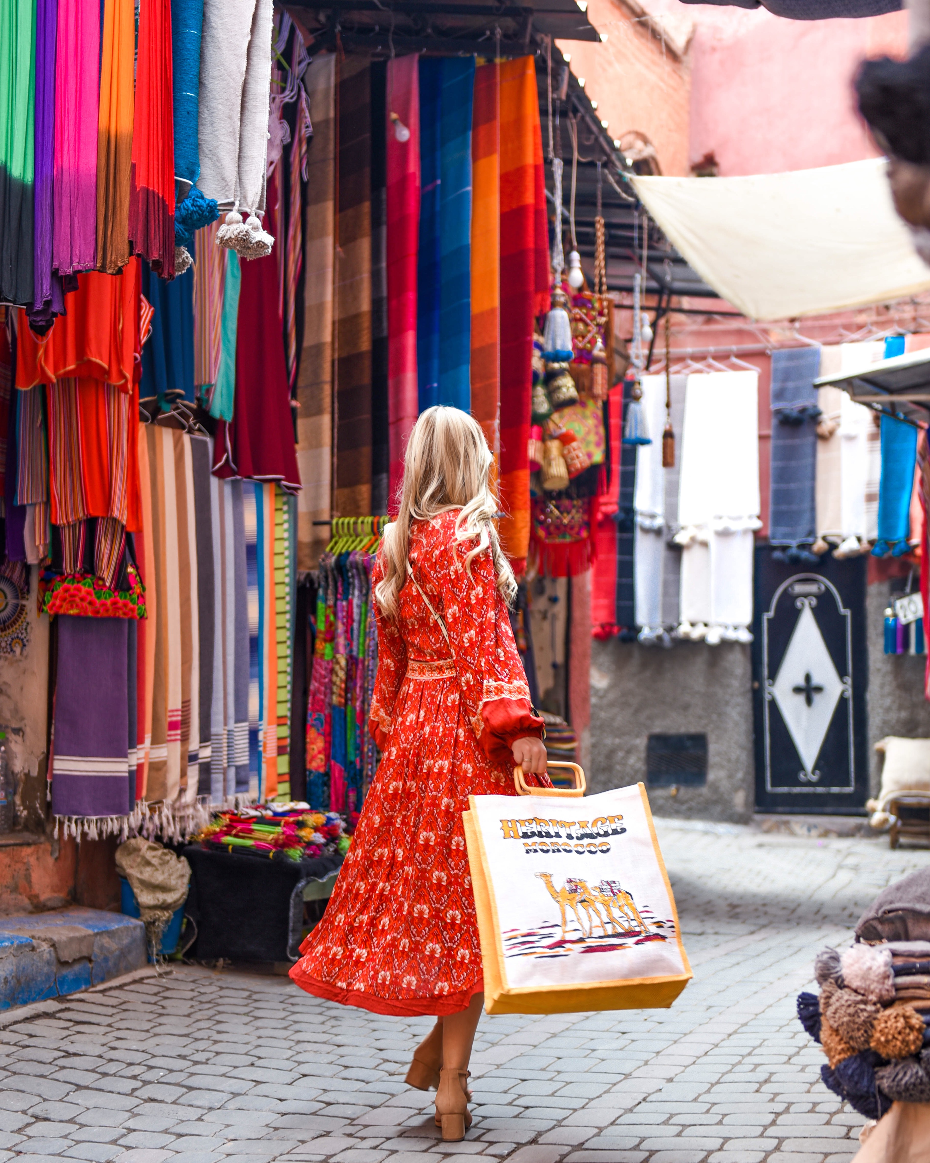 Lo-Murphy-L-Murph-Red-Dress-Marrakech-Souks-Spell-Byron- Bay-Travel-Style
