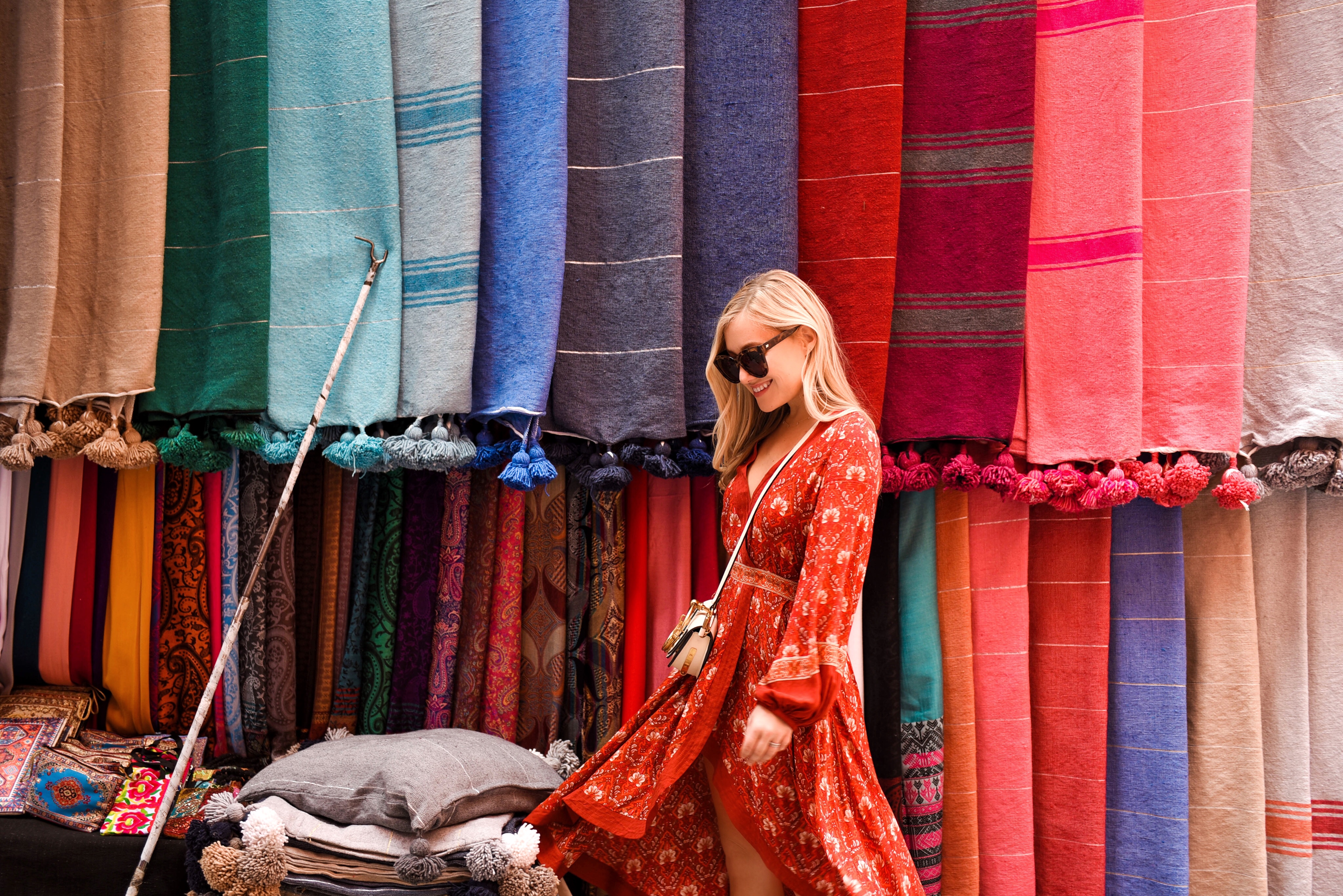 Lo-Murphy-Red-Dress-Marrakech-Souks-Spell-Byron- Bay-Travel-Style-Revolve-Dress