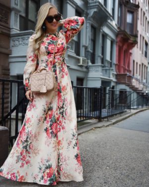 Zimmermann-Dress-Fall-Florals-Saks-Nordstrom-Lele-Sadoughi-Floral-Dress-Chanel-Handbag-New-York-Lo-Murphy