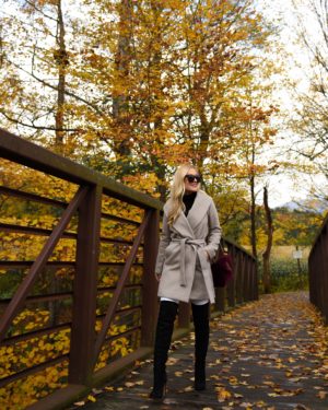 Ann-Taylor-Wrap-Coat-Ann-Taylor-Sale-Lo-Murphy-Blonde-Woman-wearing-grey-wrap-coat-Neutral-fall-outfit