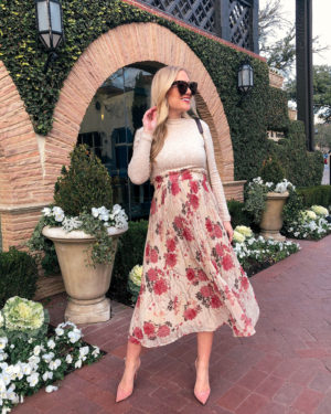 Floral-Skirt-Spring-Outfit-Blogger-Style-Pregnancy-Outfit-Spring-Style-Bump-Style-Nordstrom-Topshop-Lo-Murphy-Maternity-Style-Pink-Pumps-Christian-Louboutin-Pumps