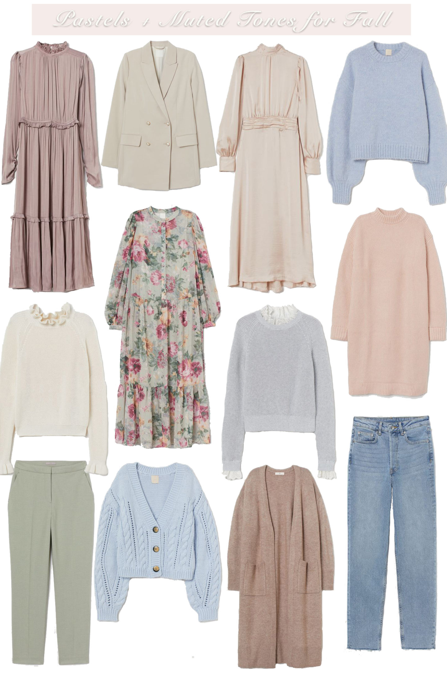 Pastel + Muted Tones for Fall
