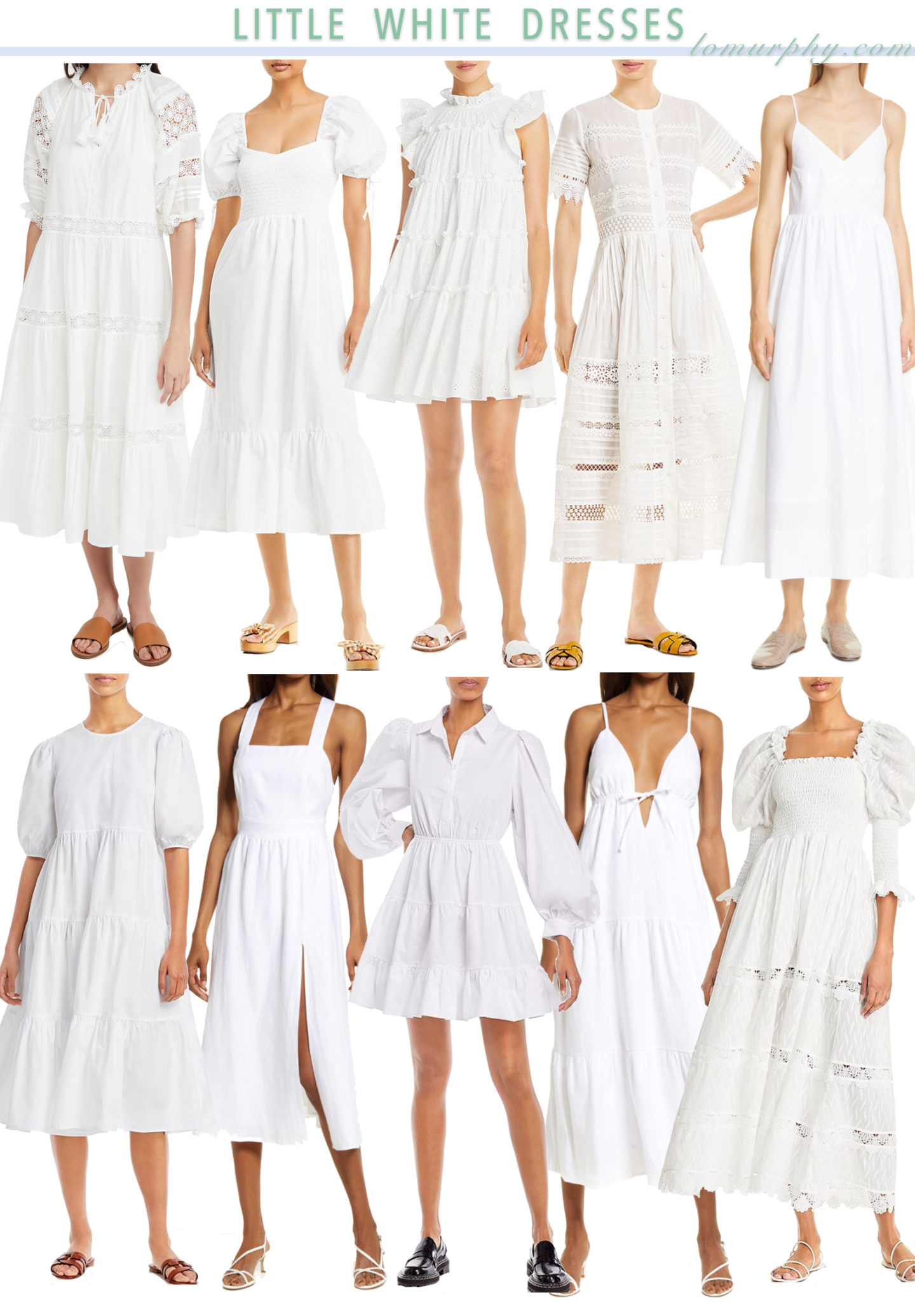 Little White Dresses for Summer